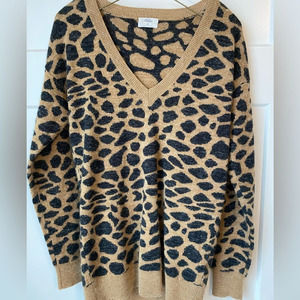 Madewell Wallace Wool Alpaca Animal Print Sweater